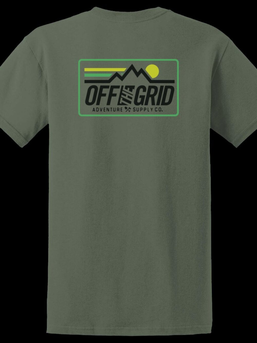 Off The Grid Surplus Dawn Rising Tee - Military Green